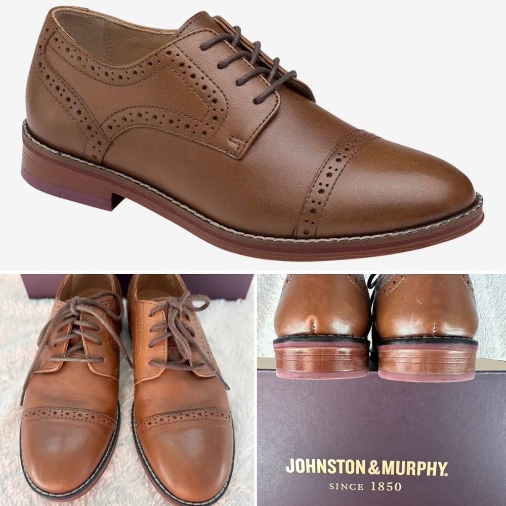 Johnston & Murphy Kids Conard Cap Toe Oxford LIKE NEW